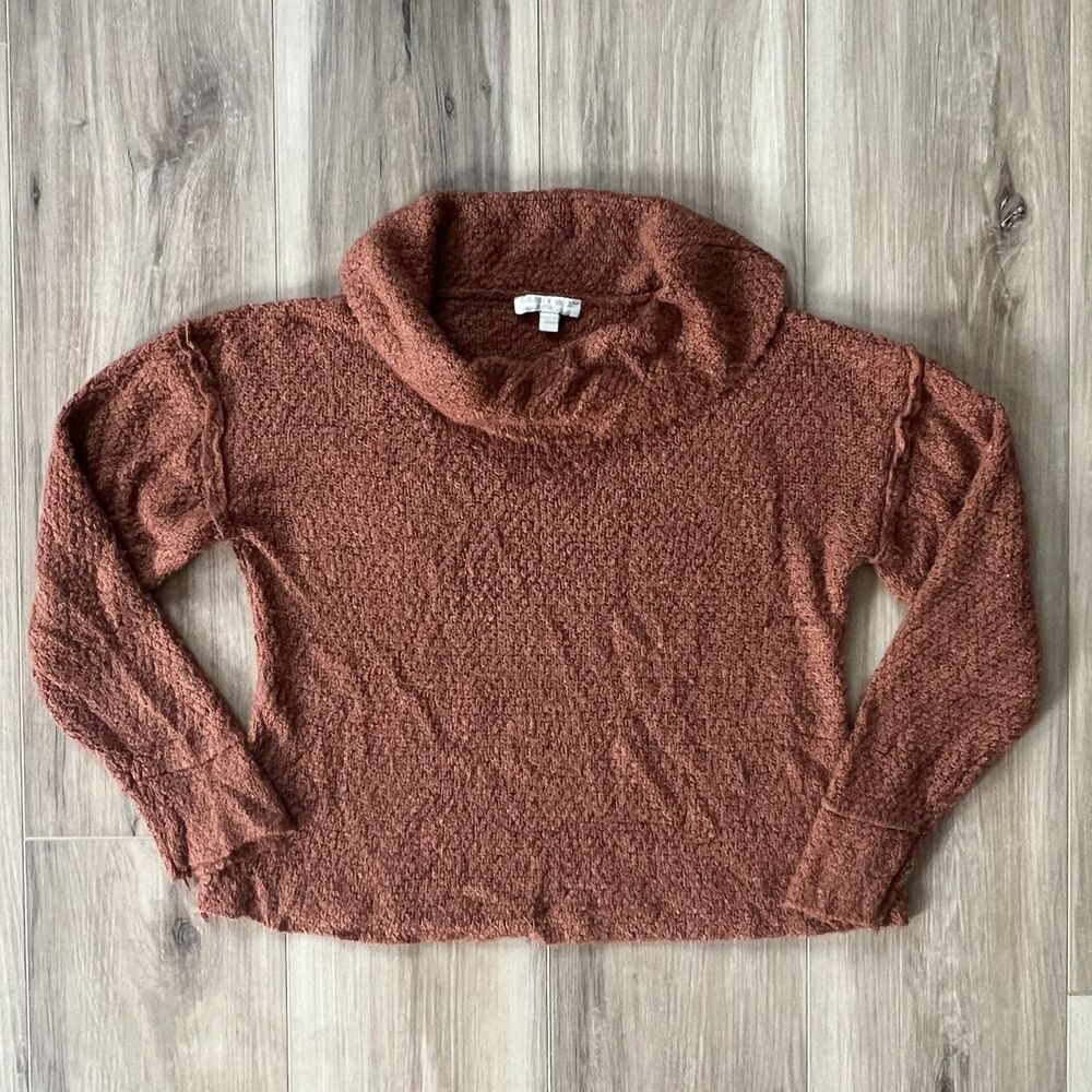 Girls Autumn Burnt Orange Mock Turtleneck Sweater Shirt Top Chelsea & Violet lg